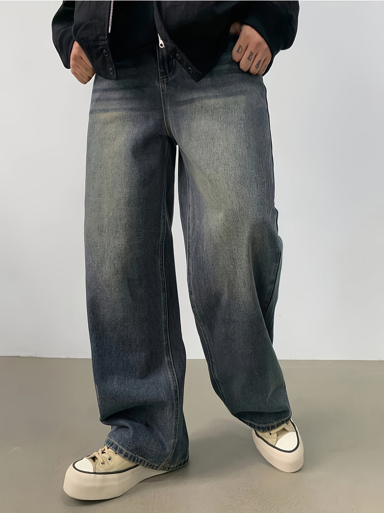 Calça Jeans Baggy Desbotada