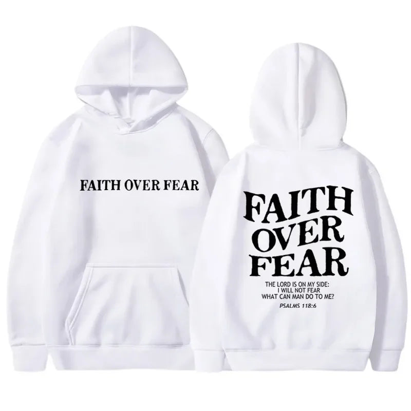 Moletom com capuz "Faith Over Fear"