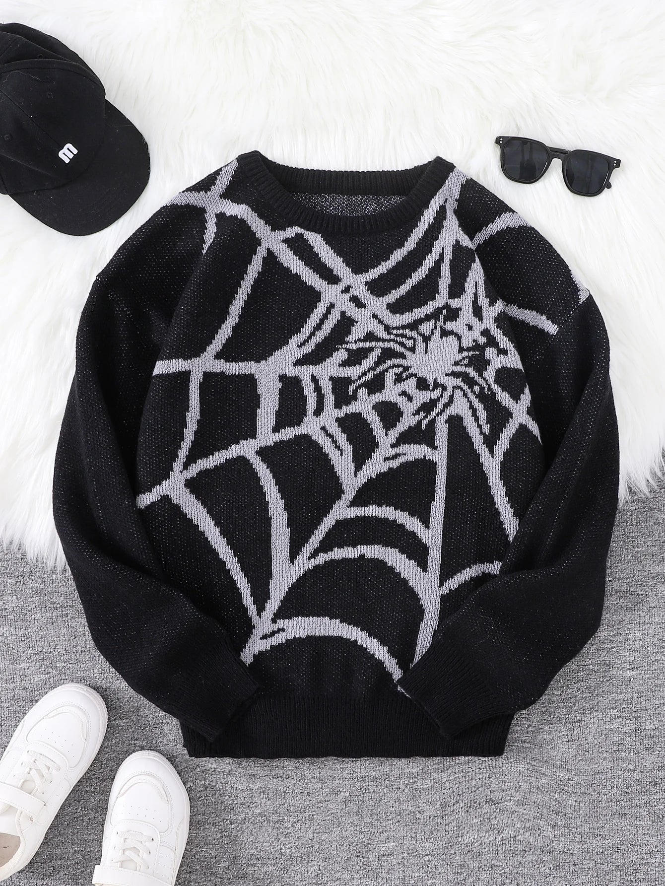 Suéter Masculino Estampa Teia de Aranha