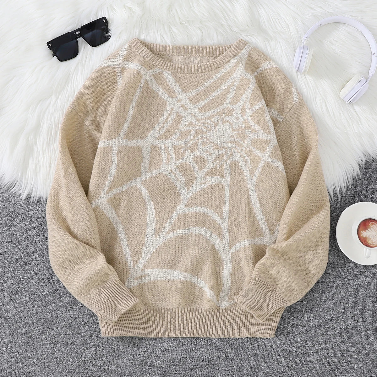 Suéter Masculino Estampa Teia de Aranha