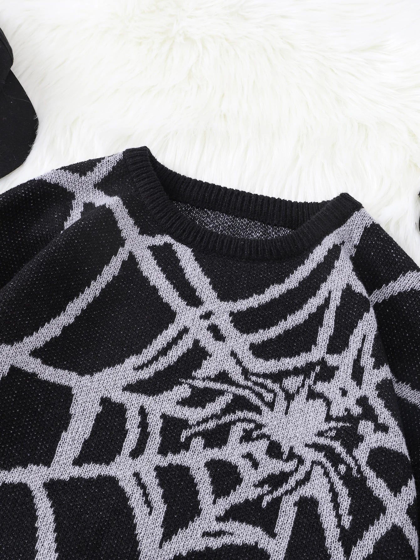 Suéter Masculino Estampa Teia de Aranha