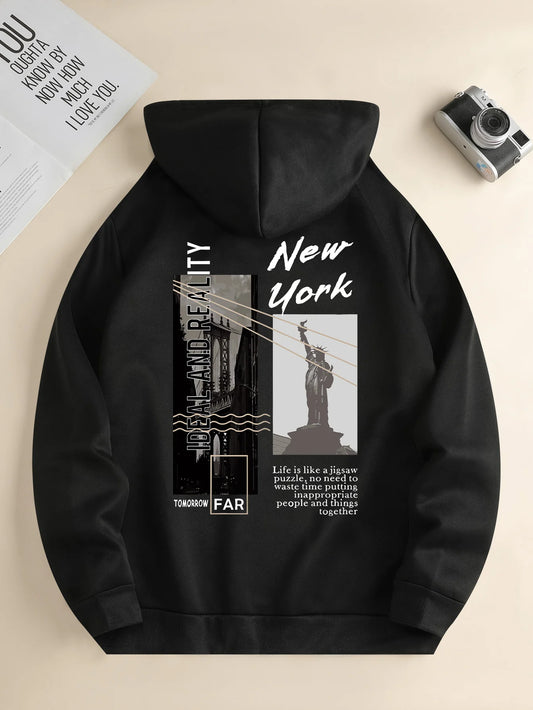Moletom Masculino Kangaroo New York