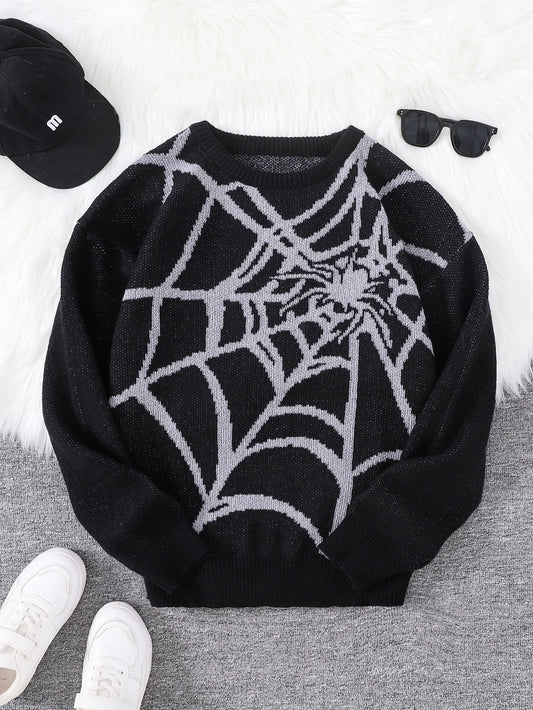 Suéter Masculino Estampa Teia de Aranha